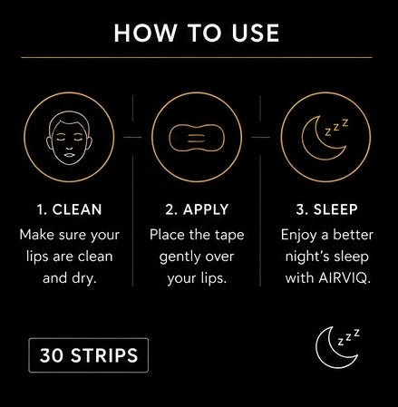 Airviq Premium Mouth Tape – 30 Strips